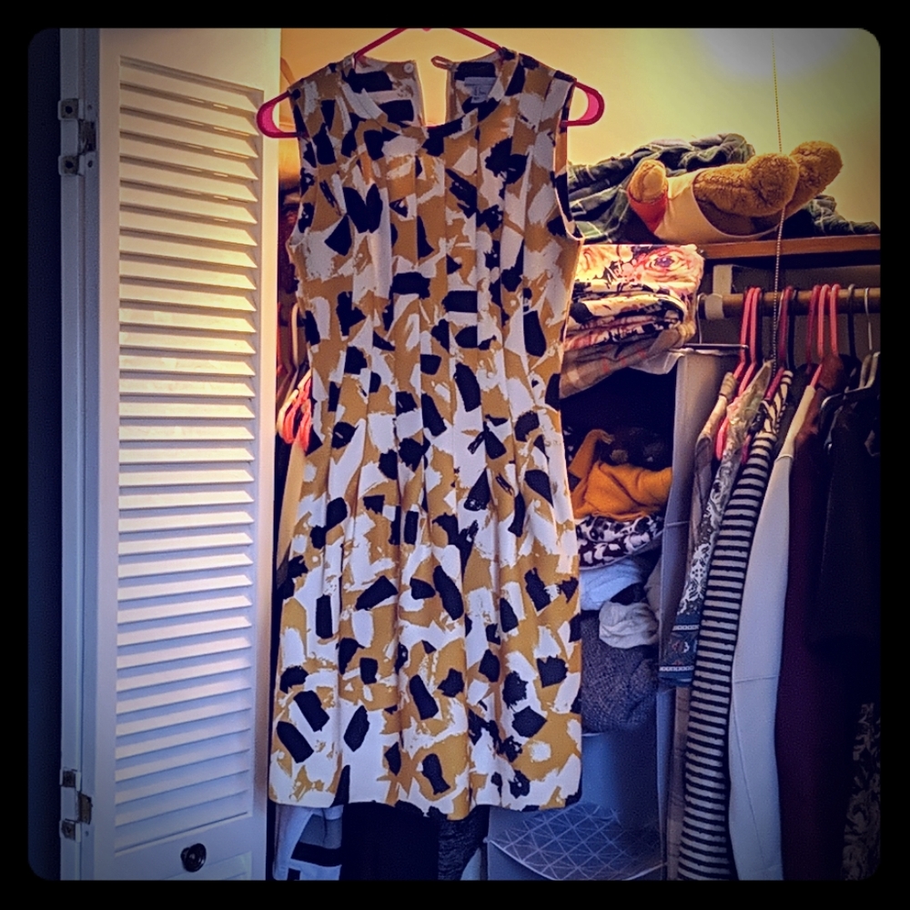 Patterned fit and flare dress